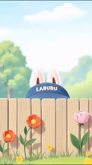 White Labubu Also Offering You Flowers